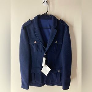 Versace navy men’s blazer size 50 NEW